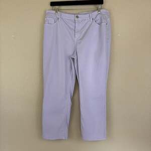 Chicos Size 2.5 Petite Crop Jeans Womens 14 Petite Lavender Stretch So Slimming